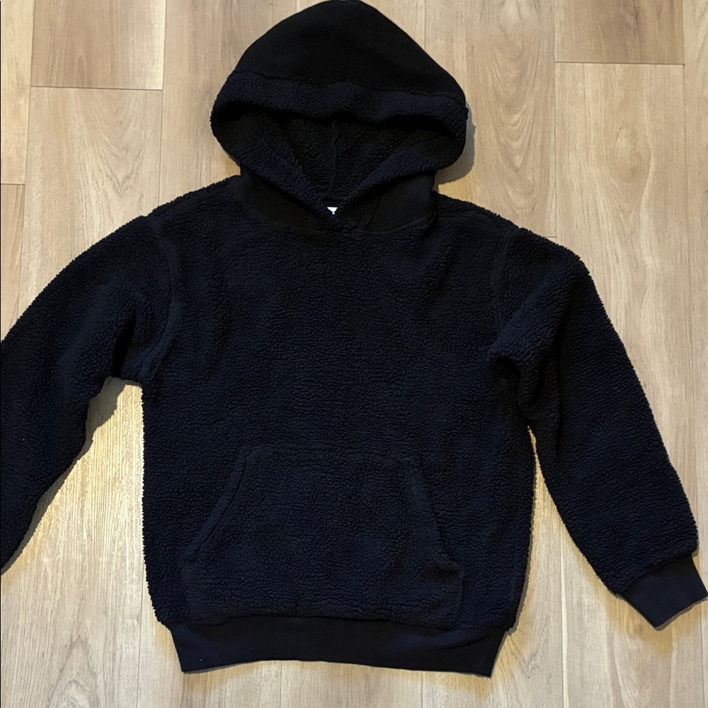 TALENTLESS Cozy Black Sherpa Hoodie